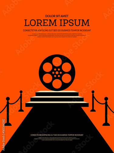Movie and film modern retro vintage poster background