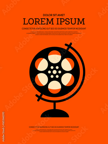 Movie and film modern retro vintage poster background