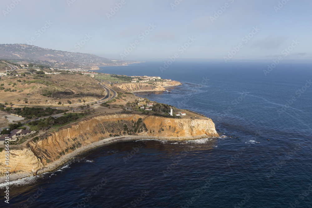 Vincent Point aerial view in the Rancho Palos Verdes area of Los Angeles County, California.  