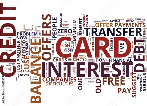 ZERO PERCENT BALANCE TRANSFERS CAN DAMAGE YOUR HEALTH Text Background Word Cloud Concept