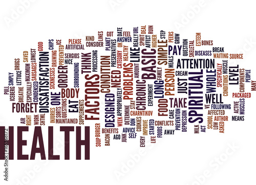 YOUR HEALTH Text Background Word Cloud Concept