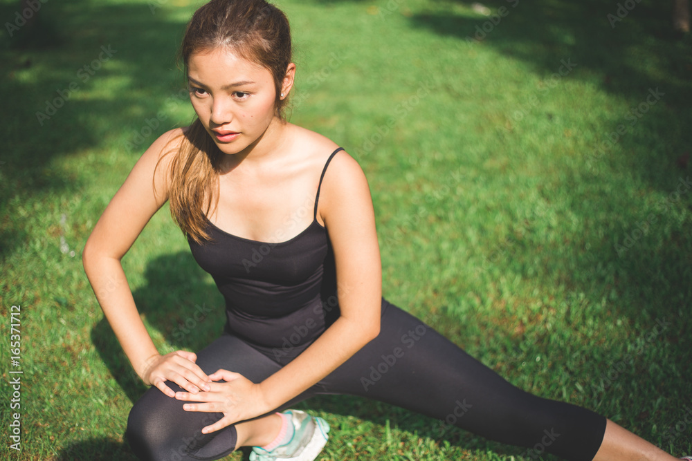 Young asian lady exercise Young asian lady exercise
