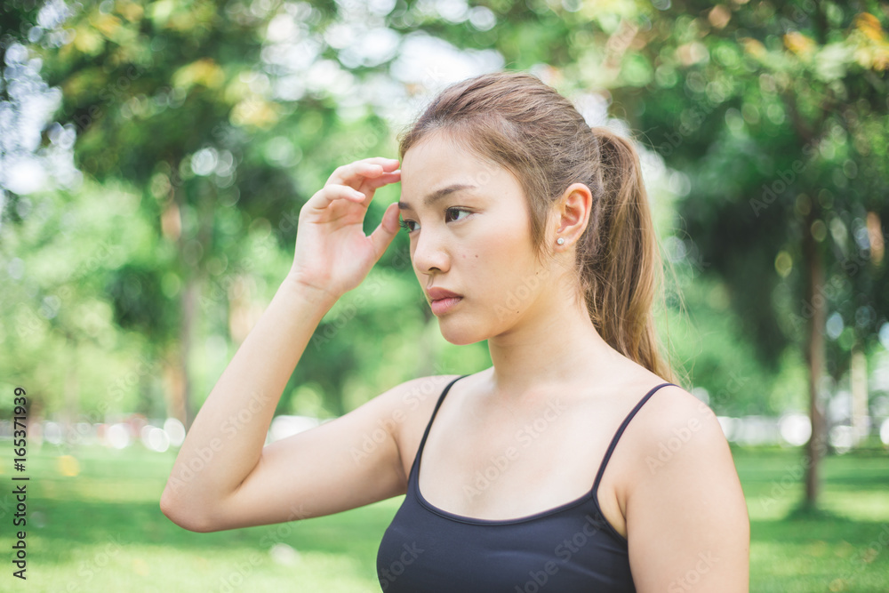 Young asian lady exercise Young asian lady exercise