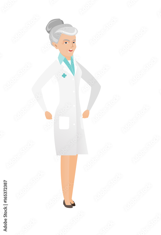 Senior caucasian angry doctor screaming. Senior caucasian angry doctor screaming.