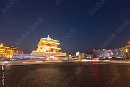 Chinese city of Xi an night view