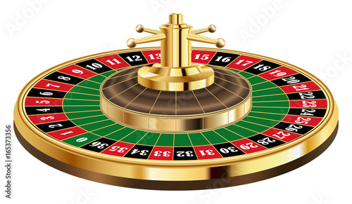 real casino roulette on a white background