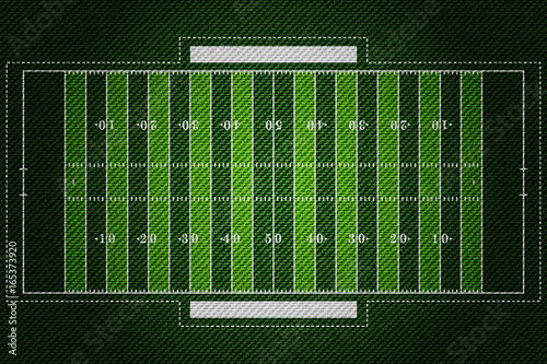 Realistic Denim texture of American football field element vector illustration design concept