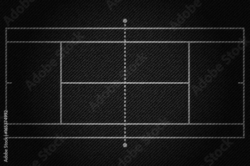 Realistic Black Denim texture of Tennis field element vector illustration design concept