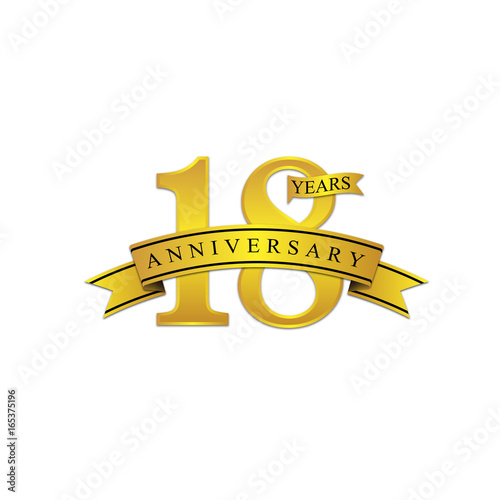 18 anniversary year gold