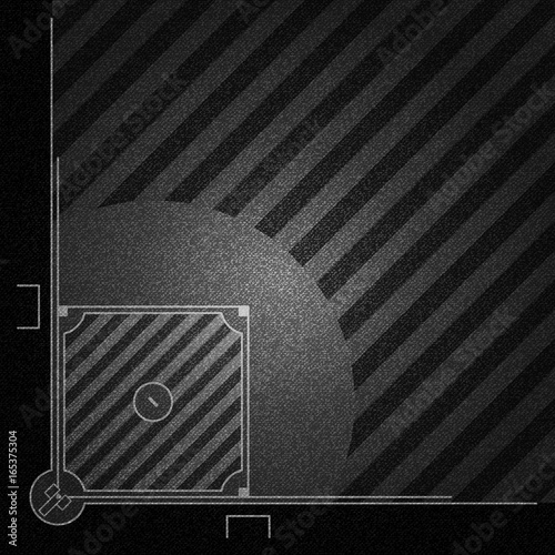 Realistic Black Denim texture of Baseball field element vector illustration design concept