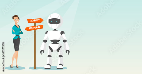 Choice between artificial intelligence and human.