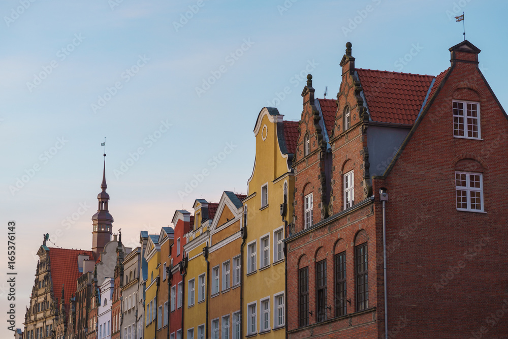 Beautiful architecture of Gdansk city old town Beautiful architecture of Gdansk city old town