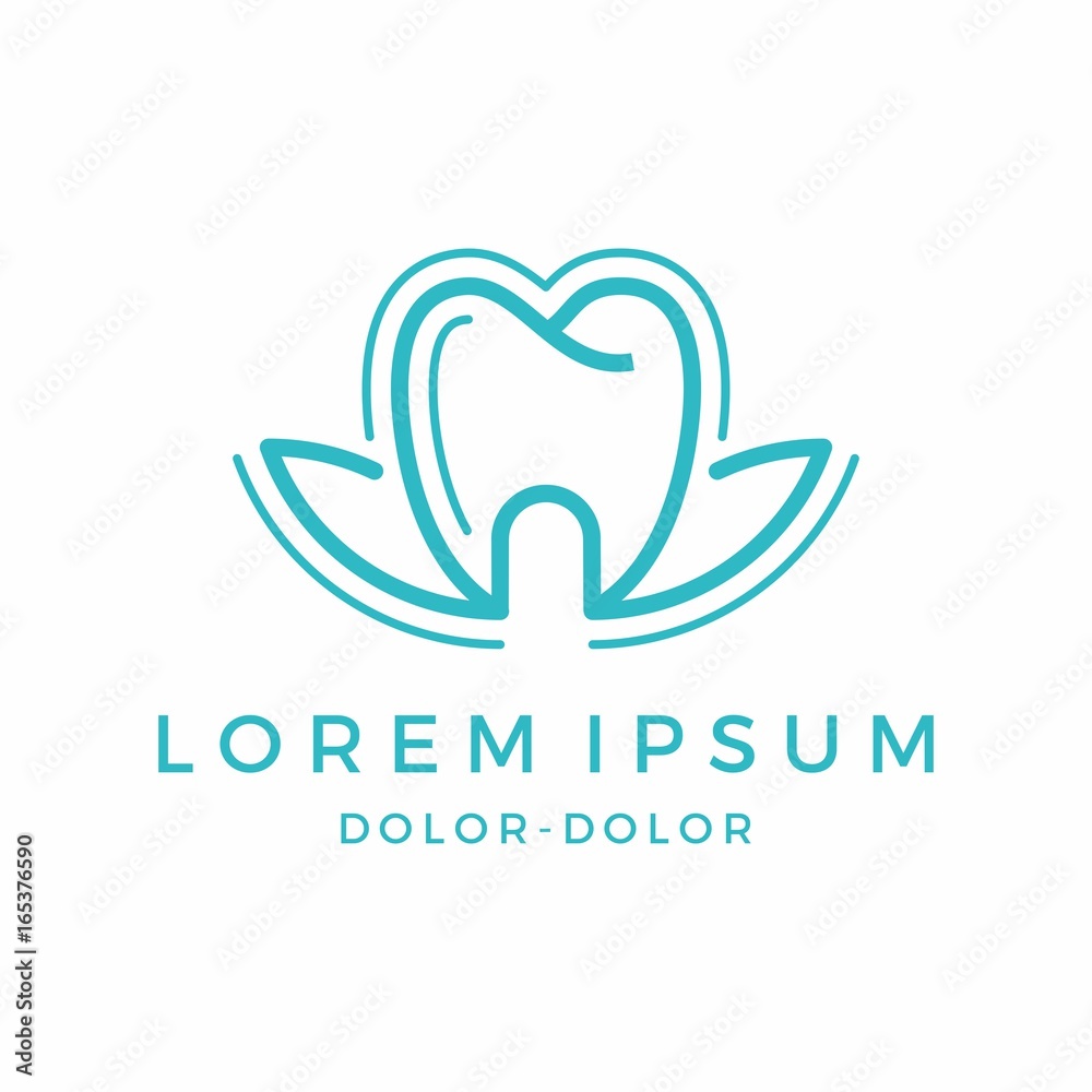 abstract medical health lotus dental health vector illustration custom logo design abstract medical health lotus dental health vector illustration custom logo design