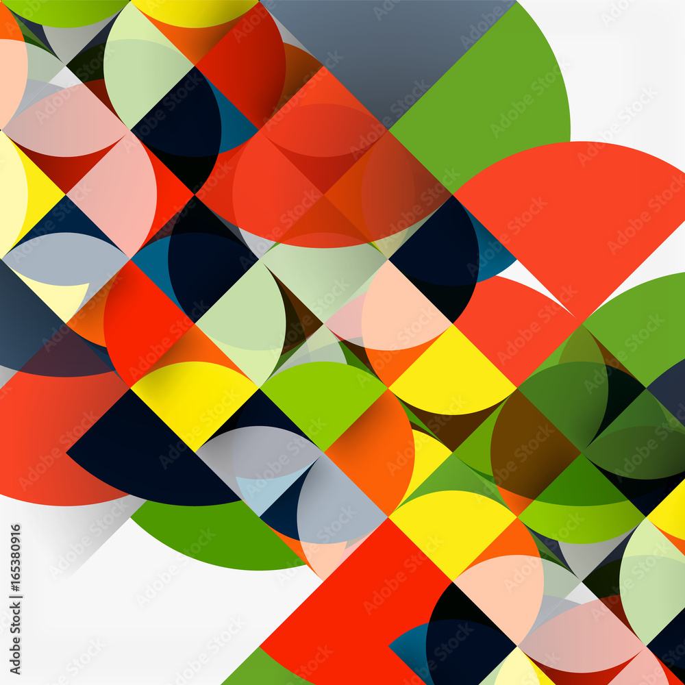 Cut paper circles, mosaic mix geometric pattern design Cut paper circles, mosaic mix geometric pattern design