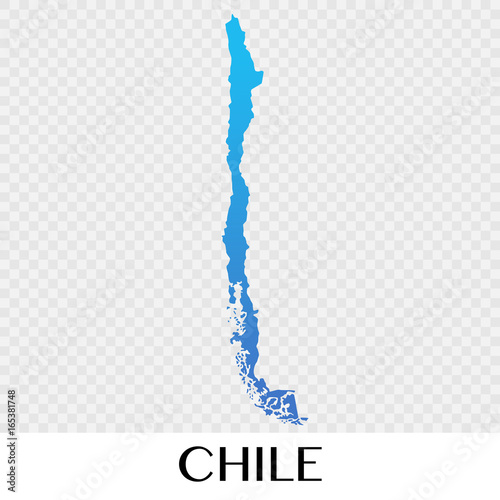Chile map in South America continent illustration design