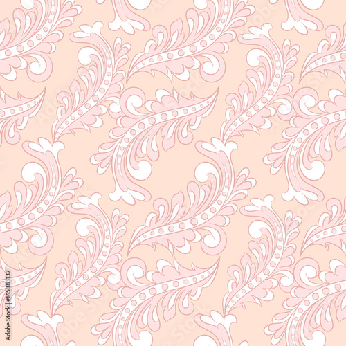 Vector vintage floral pattern. classic floral ornament. Floral texture for wallpapers, textile, fabric