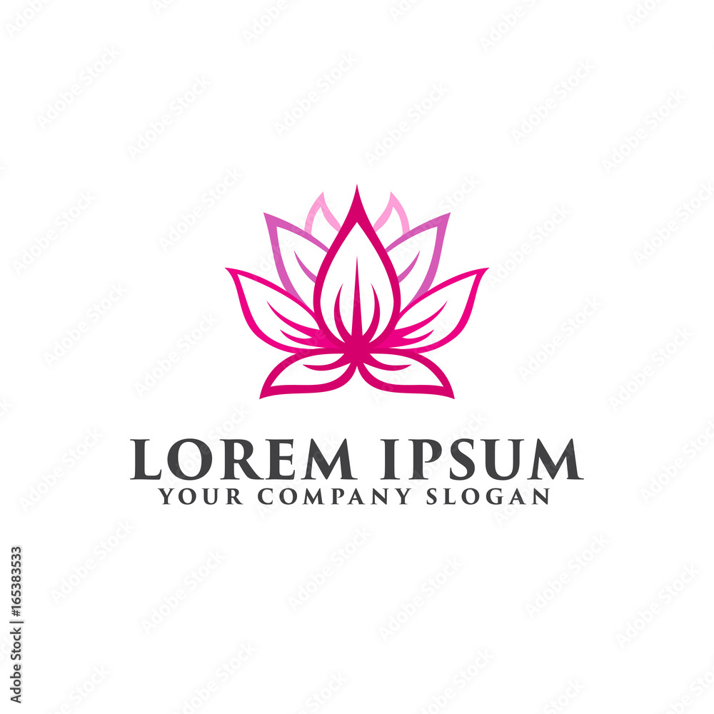 flower lotus logo design concept template flower lotus logo design concept template