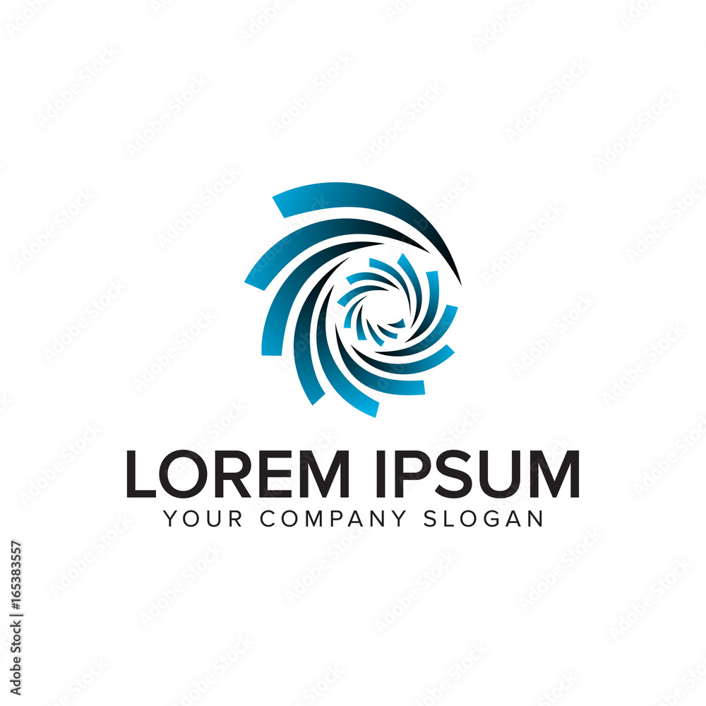 Fototapeta premium tech abstract logo design concept template