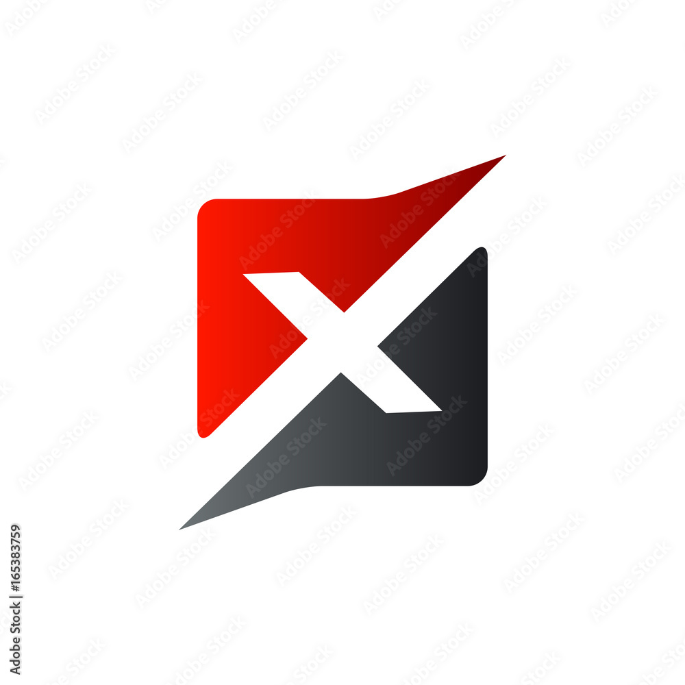 letter x square logo design concept template letter x square logo design concept template