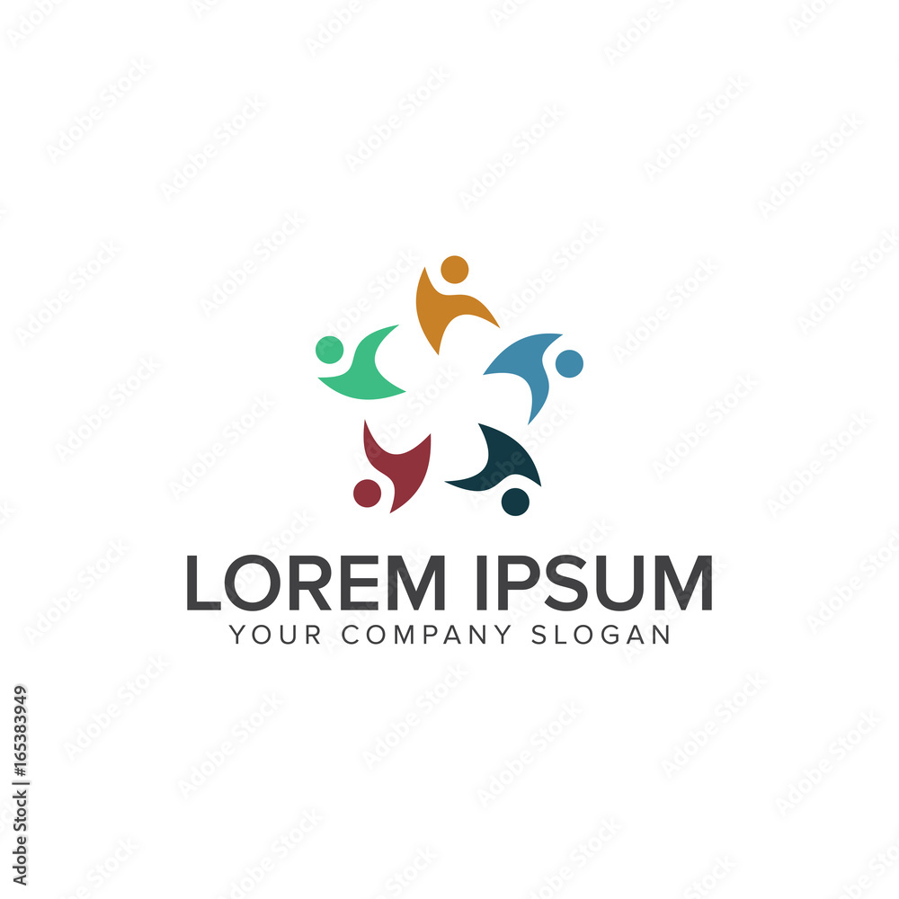 teamwork people Logos design concept template teamwork people Logos design concept template
