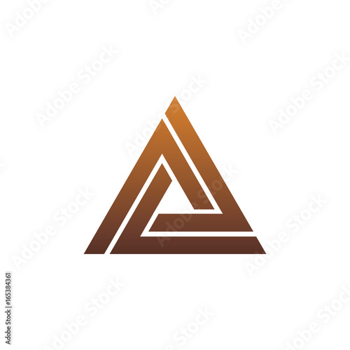 luxury letter A logo. triangle logo design concept template