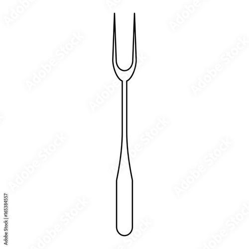 Large Fork black color path icon .