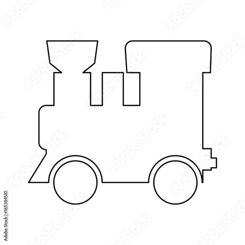 Steam locomotive - train black color path icon .