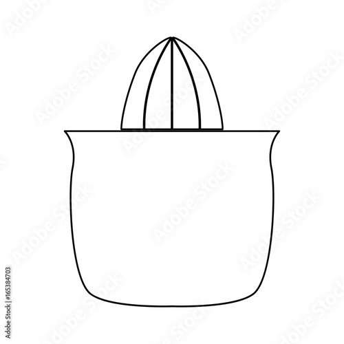 Juicer squeezer black color path icon .