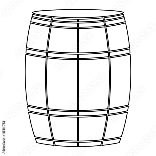 Wine or beer barrels black color path icon .