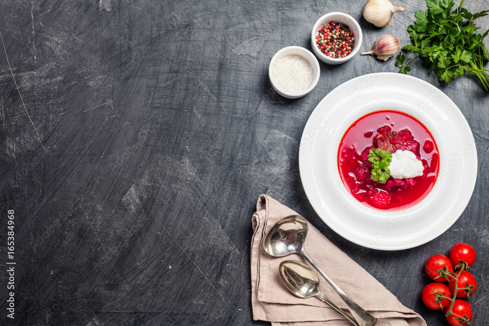 Russian soup - red borscht Russian soup - red borscht