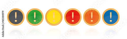 Ausrufezeichen - Bronze Buttons