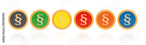 Paragraph - Gesetz - Bronze Buttons