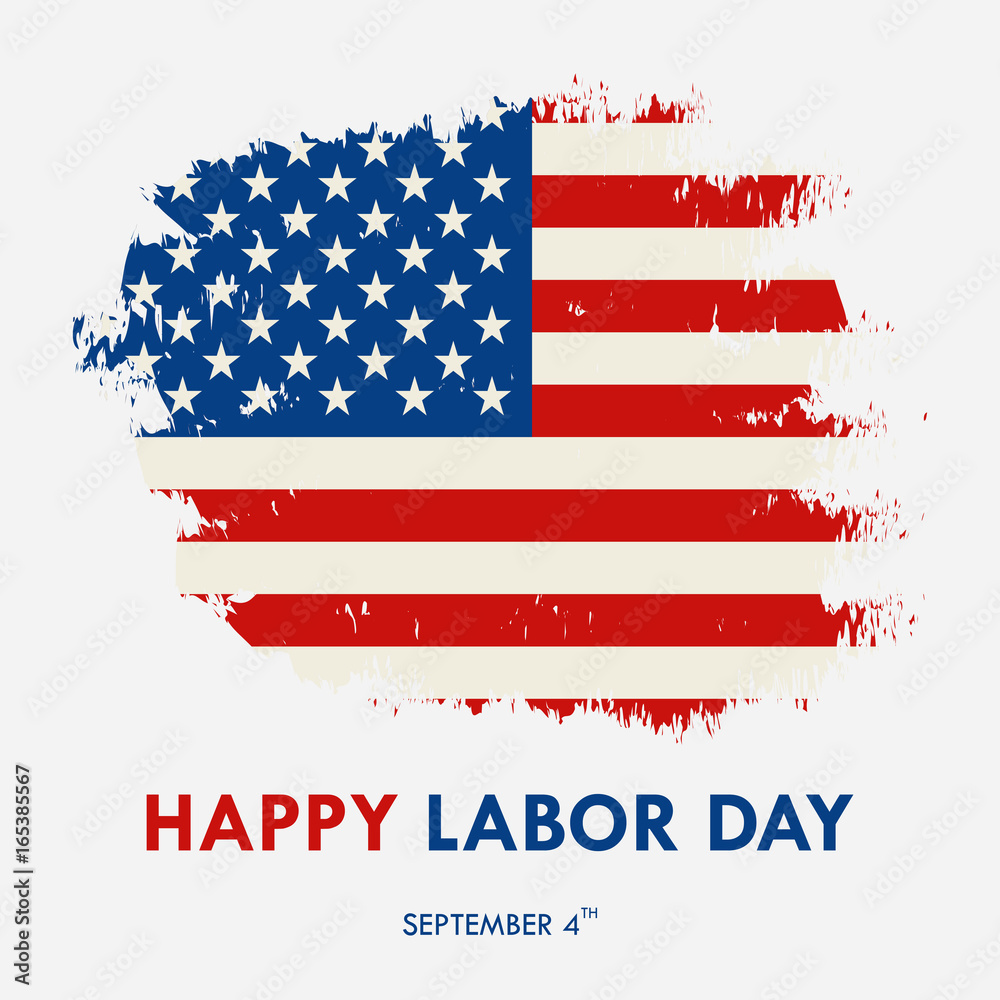 American Labor day greeting card vector illustration American Labor day greeting card vector illustration