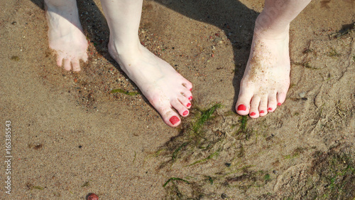 Closeup of women feet.