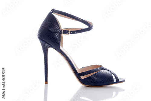 exquisite blue high-heeled sandals