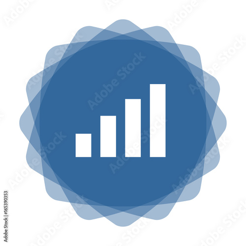 App Icon blau Balkendiagramm