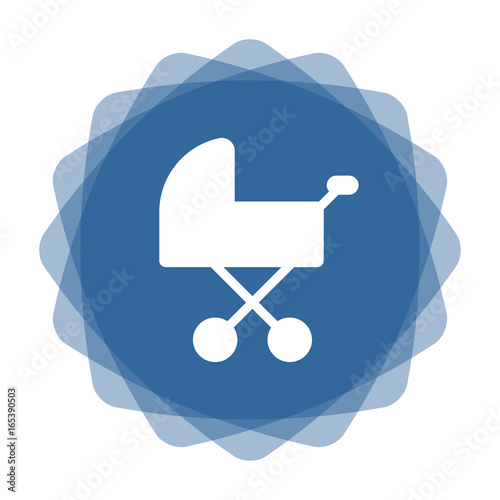 App Icon blau Kinderwagen