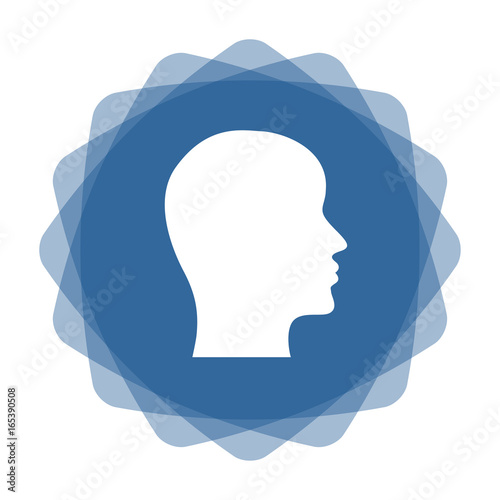 App Icon blau Kopf im Profil