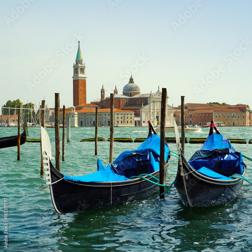Italy, Morning in Venice. Gondolas © elen_studio