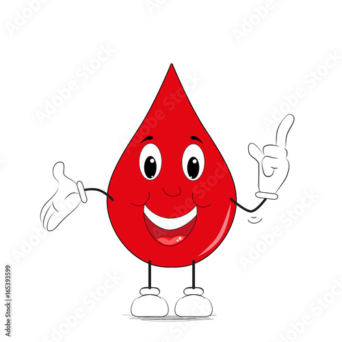 Red Blood Drop Character