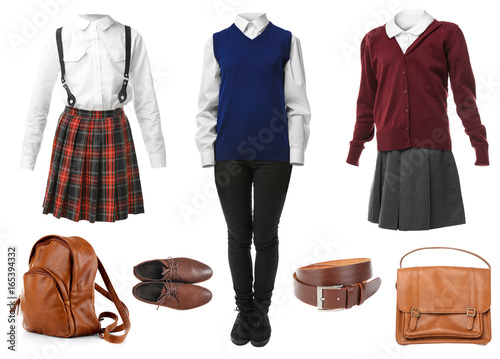 Set of school uniforms with...