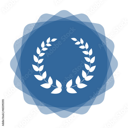 App Icon blau Lorbeerkranz