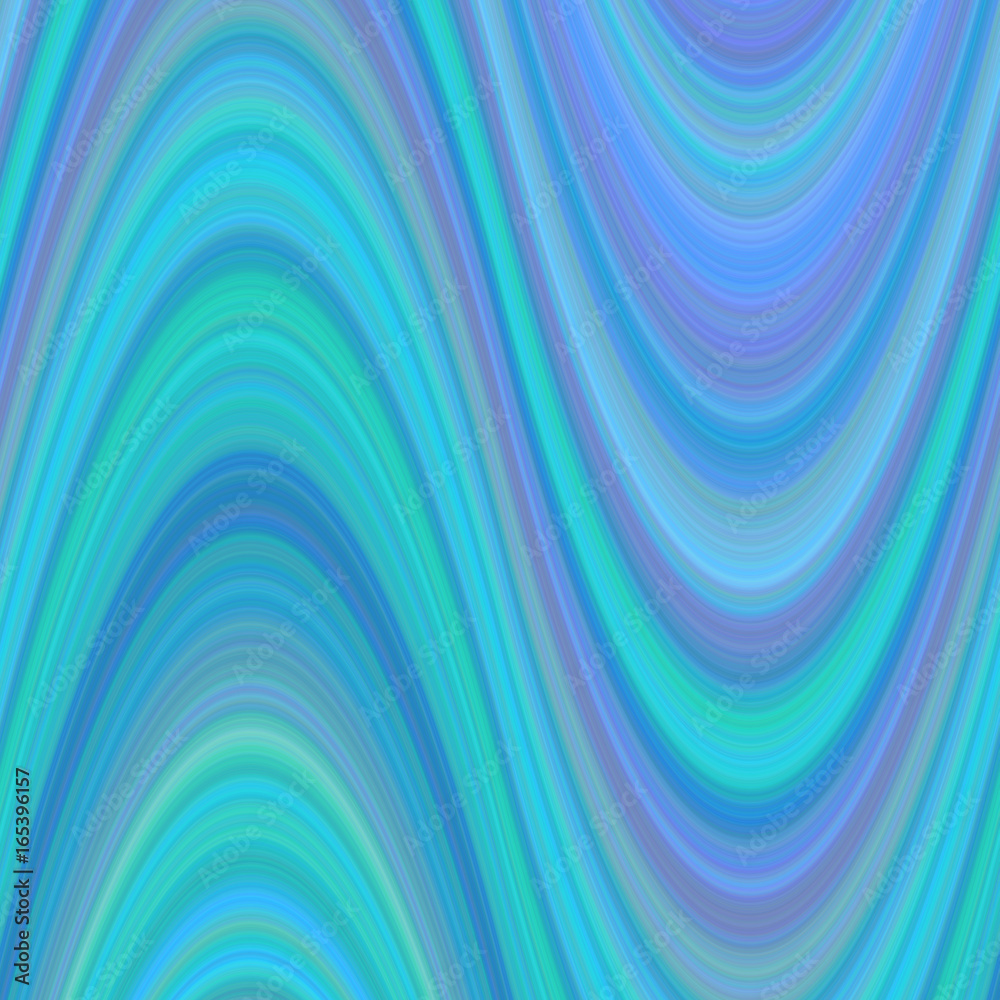 Light blue abstract wavy background from thin curved lines - vector graphic
