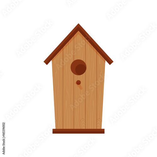 Flat wooden birdhous 