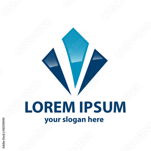 letter V within a diamond shape, logo design, isolated on white background.