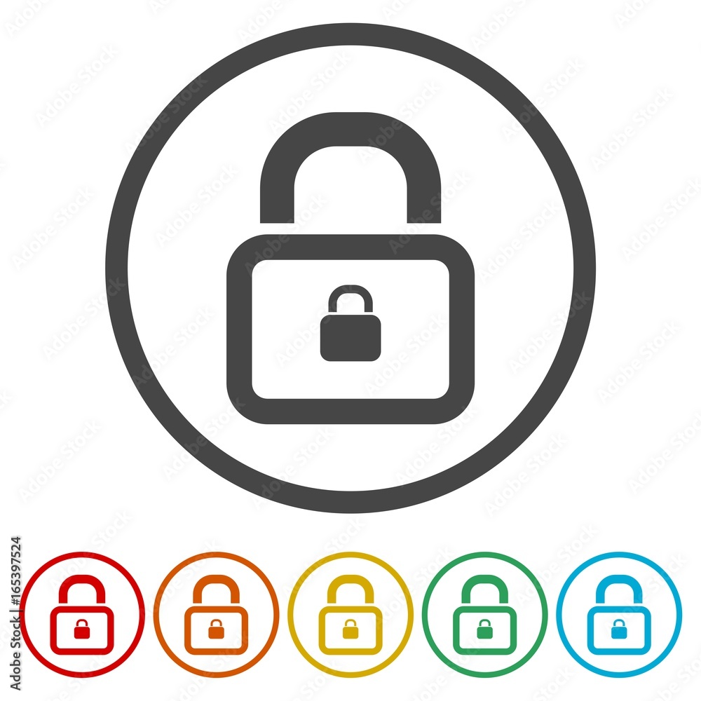 Lock icons set Lock icons set