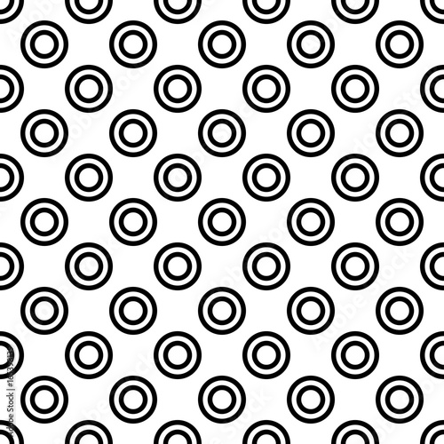 Repeating abstract monochrome circle pattern - halftone vector background graphic