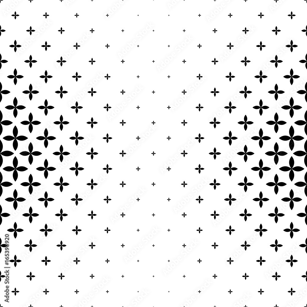 Obraz premium Monochrome geometrical pattern - abstract vector background graphic design