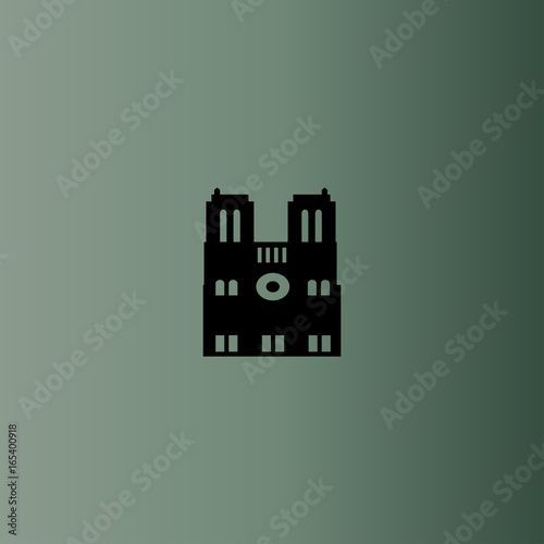 Canvas-taulu Notre Dame icon. flat design