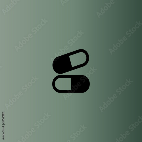 Pills Icon. flat design